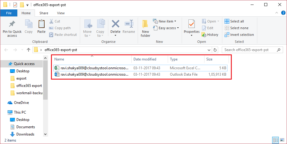 export office 365 contacts
