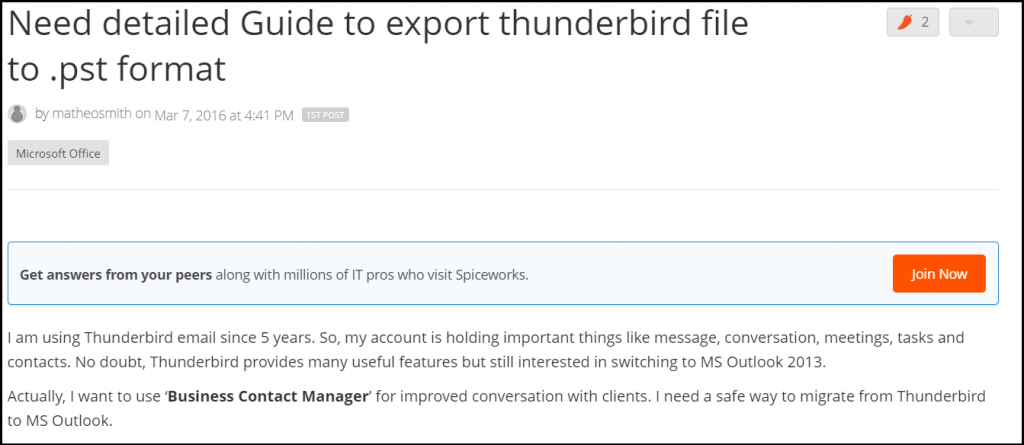 exporting thunderbird email