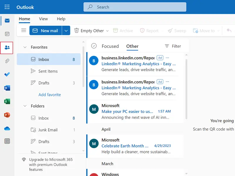 export Outlook contacts to Hotmail