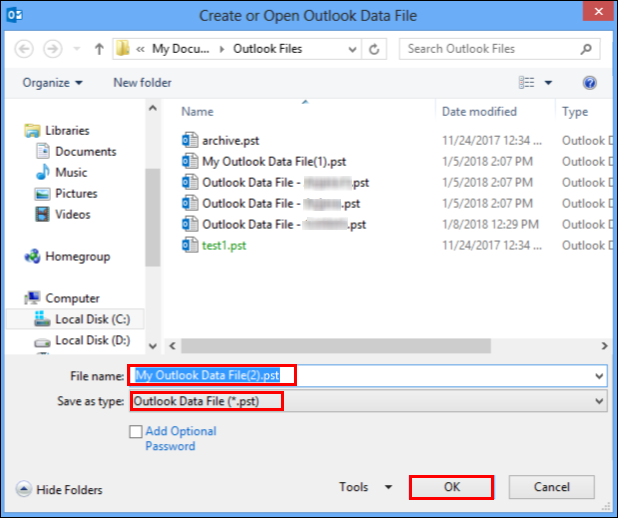 how to create archive folder in outlook 2016