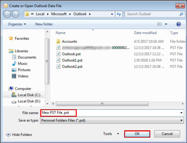 how to create archive folder in outlook 2016