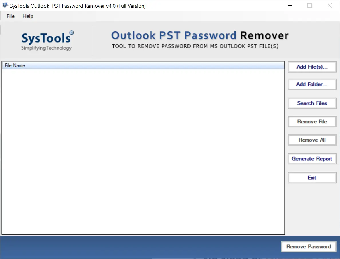 pst password remover